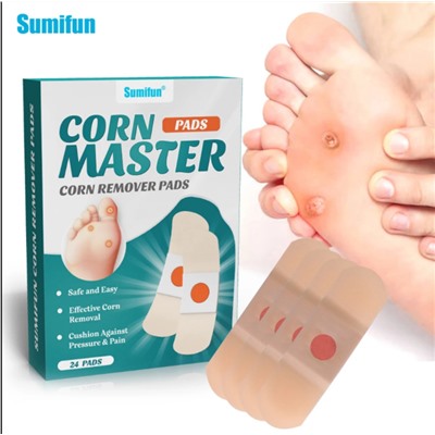 Пластырь для удаления стержневых мазолей на ногах, в упаковке24 шт