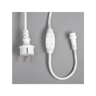 Гирлянда «Бахрома» 3×0.9 м, IP65, УМС, белая нить каучук, 144 LED, свечение синее, 220 В