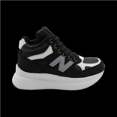 Кроссовки на меху В941-2 черные п/п