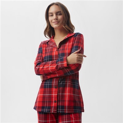 Пижама новогодняя женская (рубашка, брюки) KAFTAN Christmas, размер 40-42