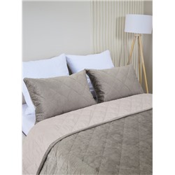 Набор покрывало и чехлы на подушку - Кристалл, цвет какао