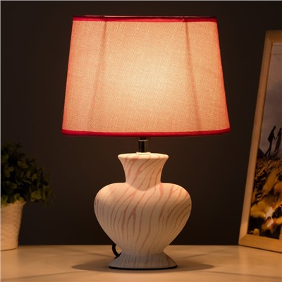 Настольная лампа «Хертц» E14 40 Вт белый-розовый 23×15×34 см RISALUX