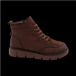 Ботинки из натуральной кожи SE10-2 коричневые