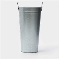 Вазон оцинкованный с ручками, 9 л, d=21 см, h=40 см, ГОСТ