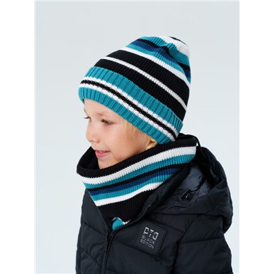 Комплект трикотажный для мальчиков: шапка, снуд