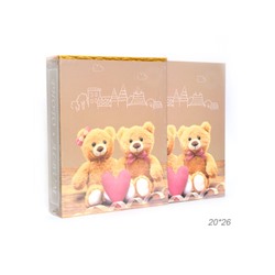 Фотоальбом 100 фото 15х21 Мишка / 9295 /уп 36/ (Голубой)