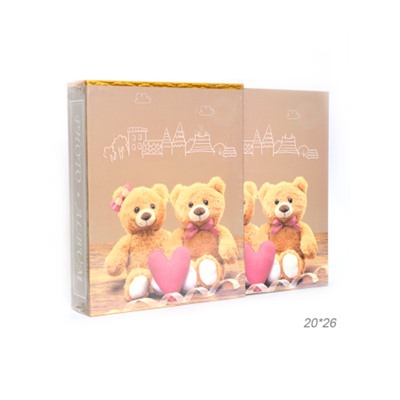 Фотоальбом 100 фото 15х21 Мишка / 9295 /уп 36/ (Голубой)