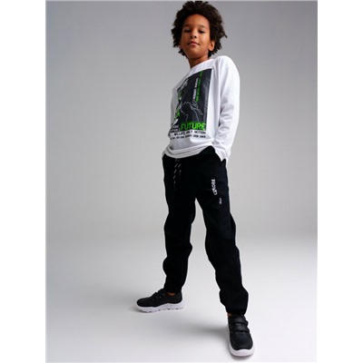 Брюки текстильные джинсовые утепленные флисом для мальчиков