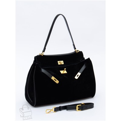 Сумка женская кожаная 2320YF black Polina&Eiterou