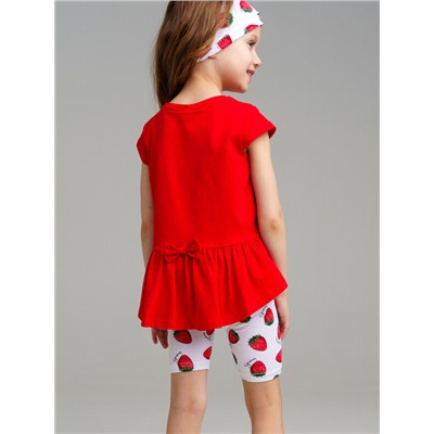 Комплект трикотажный для девочек: брюки (легинсы укороченные), фуфайка (футболка)