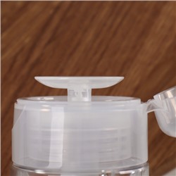 Флакон с помпой, 175 мл, белый, прозрачный