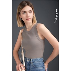 Женская майка-топ в рубчик Happyfox