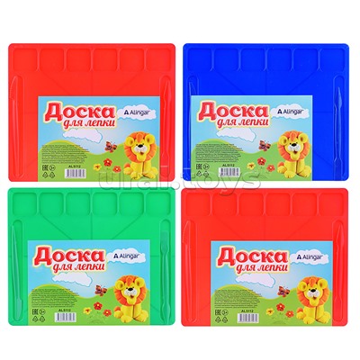 Доска для лепки А5, 2 стека, пластик, цвет ассорти, "Зоопарк"
