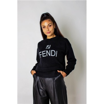 Теплый джемпер F женский арт.1835 (Черный)