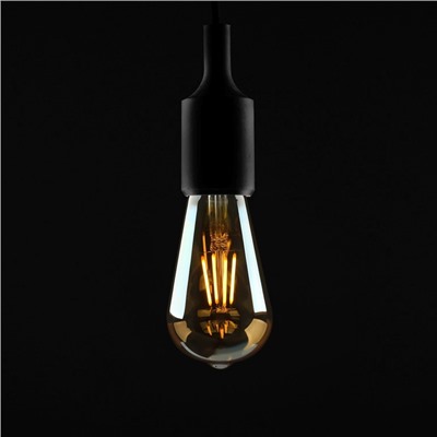 Лампа светодиодная «Ретро», ST64, 4 Вт, E27, 420 Лм, 2700 К, золотистая, теплый белый