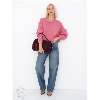 Сумка женская кожаная 1155VG wine purple  Vitelli Grassi