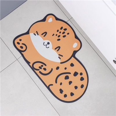 Коврик для дома Доляна «Тигр», влаговпитывающий, 60×39 см