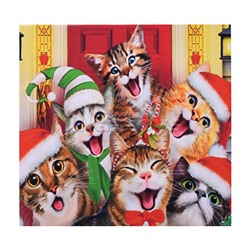 Мозаика "Новогодние котята" 30*30 см