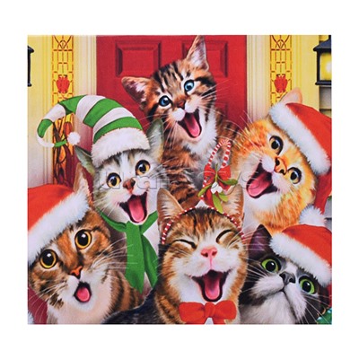 Мозаика "Новогодние котята" 30*30 см