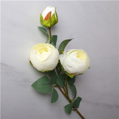 Цветок искусственный Роза кустовая 80 см три бутона / CRK-80 /уп 600/