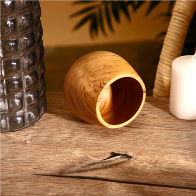 Стакан, 10×10×9 см, тиковое дерево