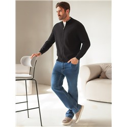 Кардиган на молнии из хлопка с нейлоном