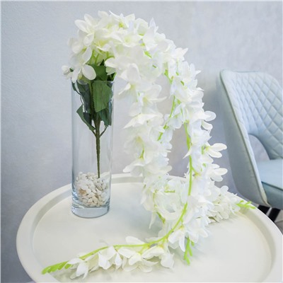 Цветок искусственный 5 веток 90 см белый / A39 /уп 100/300/