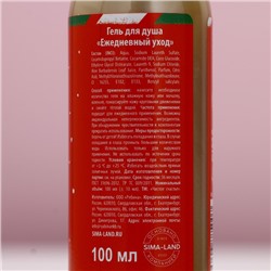 Подарочный набор новогодний «Счастливого праздника», гель для душа 100 мл и мочалка для тела, Чистое счастье
