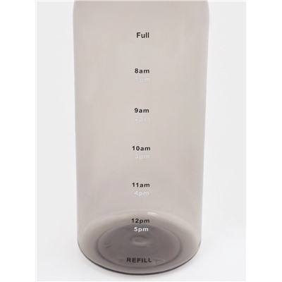 Бутылка для воды с мерной шкалой, 750 мл, 7.5×22.5 см, полистирол, чёрная