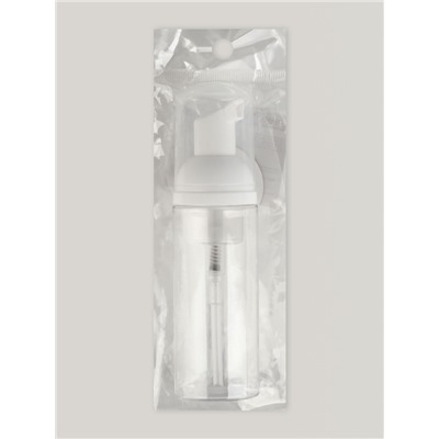 Бутылочка для хранения, с пенообразующим дозатором, 75 мл, прозрачная, белая