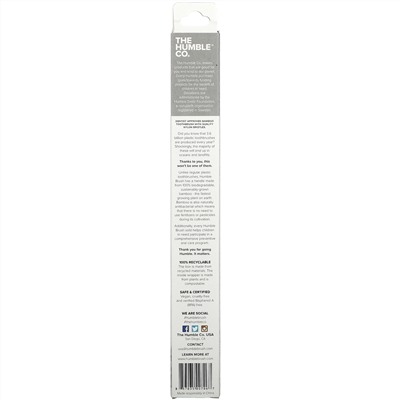 The Humble Co., Humble Brush, Adult Soft, Black, 1 Toothbrush