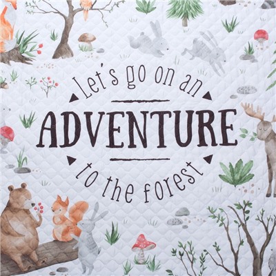 Покрывало 2-спальное «Этель» Adventure, 180×210±5 см, микрофибра