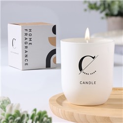 Свеча ароматическая Home Fragrance, ирис и сладости, белая, 7×8 см