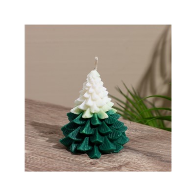 Свеча новогодняя «Ёлка», 5×5×9.5 см, соевый воск