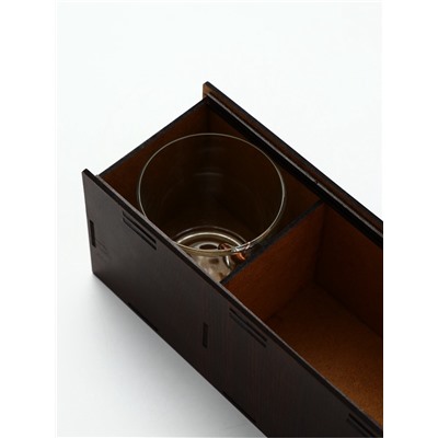 Стакан для виски с пулей «Непробиваемый», в подарочной коробке с местом под бутылку, 250 мл