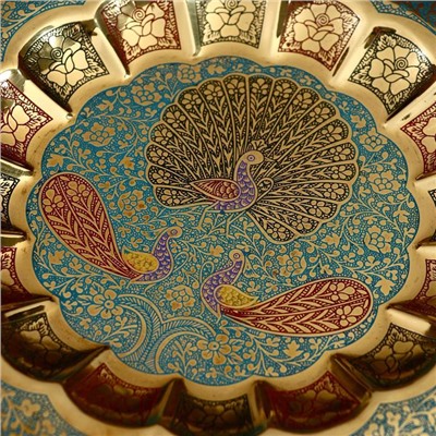 Блюдо «Лакшери», 23×23 см, латунь