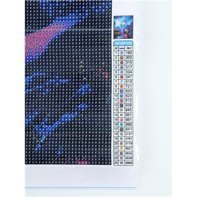 Алмазная мозаика с полным заполнением на холсте «Фантастический замок», 40×50 см