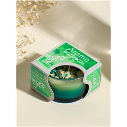 Ароматическая свеча в стакане Aroma botanical, сухоцветы зелень, роза, 7.5×7.5×5 см