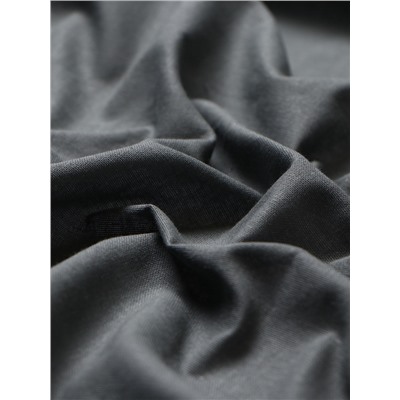 Простыня на резинке 2-спальная «Этель», 180×200+25 см, серая, поплин