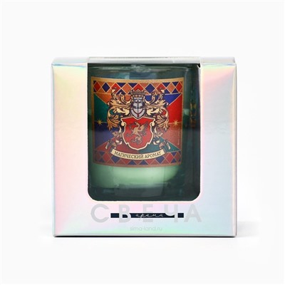 Ароматическая свеча в стакане «Магический аромат», сосна, в голографической коробке, 5×6 см