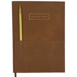 Ежедневник недатированный А5 160 стр. "ELEGANCE STYLISH COLLECTION" коричневый кожзам, карман + ручка, ляссе LXDRA5-ESC7 LOREX