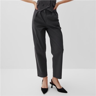 Брюки женские классические MINAKU: Safari, цвет графит, размер 50