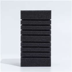 Губка прямоугольная для фильтра турбо № 15, 12×12×20 см, серая