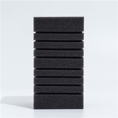 Губка прямоугольная для фильтра турбо № 15, 12×12×20 см, серая