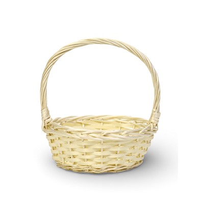 Корзина плетёная для хранения Rama, с ручкой, бежевая, набор 3 шт.