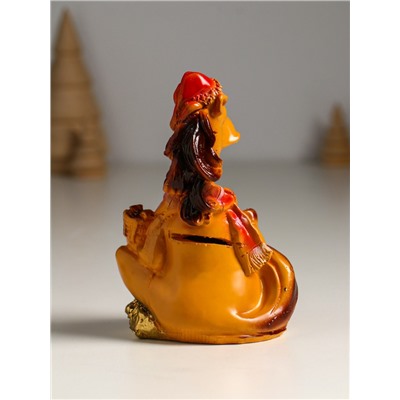 Копилка для денег «Лошадь с шарфом», гипс, 13×9×7 см, коричневый