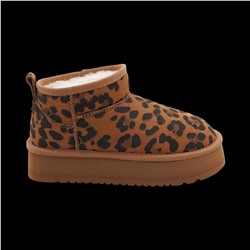 Угги из натуральной кожи UN002-10 коричневые