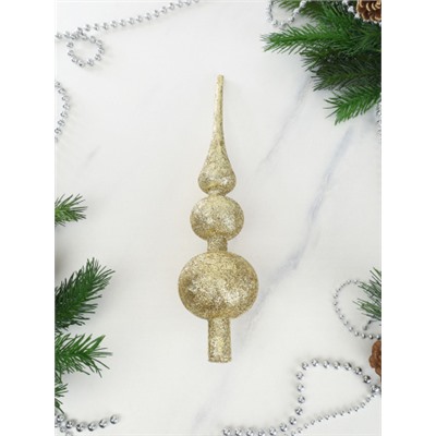 Верхушка на елку Пика 30 см золотая / ZAF210138 /уп 100/220/