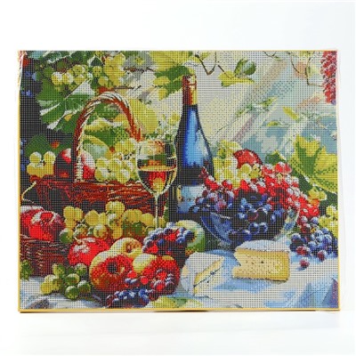 Алмазная мозаика с полным заполнением на холсте с подрамником «Натюрморт», 40×50 см