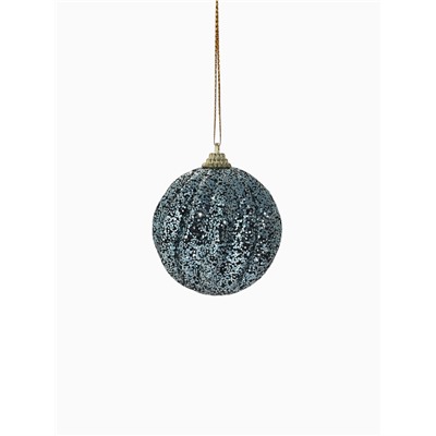 Ёлочные игрушки «Ксавье» ассорти, шары новогодние, d=8 см, набор 3 шт., бело-синий